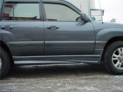 15 349 р. Пороги накладки JAOS Toyota Land Cruiser 100 1-ый рестайлинг (2002-2005) (Неокрашенные)  с доставкой в г. Воронеж. Увеличить фотографию 3