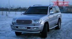 14 984 р. Защита переднего бампера одинарная Souz-96 (d76)  Toyota Land Cruiser  100 (1998-2007) дорестайлинг, 1-ый рестайлинг, 2-ой рестайлинг  с доставкой в г. Воронеж. Увеличить фотографию 1