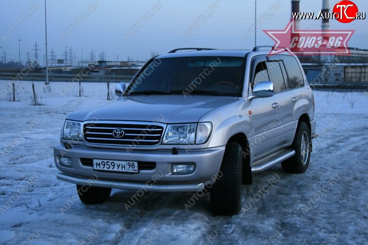 14 984 р. Защита переднего бампера одинарная Souz-96 (d76)  Toyota Land Cruiser  100 (1998-2007) дорестайлинг, 1-ый рестайлинг, 2-ой рестайлинг  с доставкой в г. Воронеж