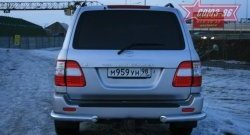 12 419 р. Защита заднего бампера из боковых уголков Souz-96 (d76)  Toyota Land Cruiser  100 (1998-2007) дорестайлинг, 1-ый рестайлинг, 2-ой рестайлинг  с доставкой в г. Воронеж. Увеличить фотографию 2