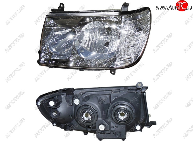 3 499 р. Левая фара (цельная) SAT Toyota Land Cruiser 10 100 2-ой рестайлинг (2005-2007)  с доставкой в г. Воронеж