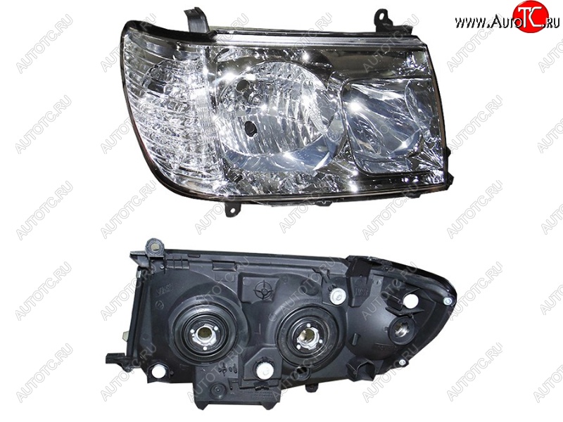 3 499 р. Правая фара (цельная) SAT Toyota Land Cruiser 10 100 2-ой рестайлинг (2005-2007)  с доставкой в г. Воронеж