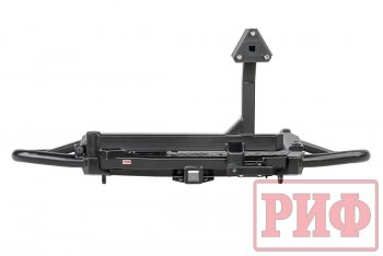 79 999 р. Бампер задний силовой РИФ  Toyota Land Cruiser Prado  J120 (2002-2009) (С квадратом под фаркоп и калиткой)  с доставкой в г. Воронеж. Увеличить фотографию 3