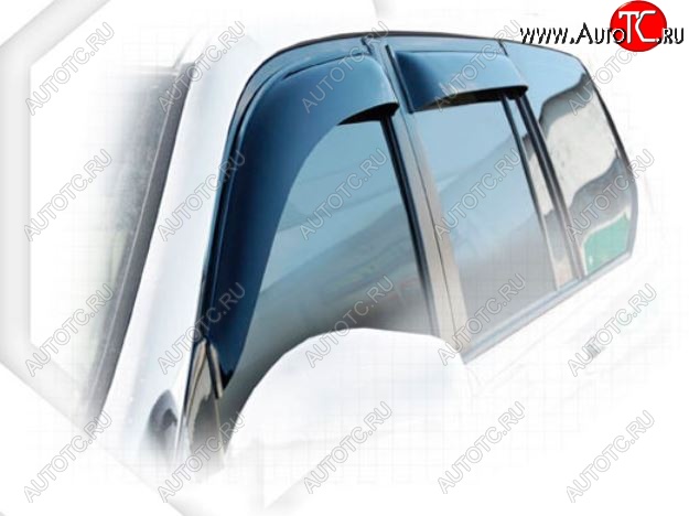 2 079 р. Дефлектора окон (J120-J125) CA-Plastic  Toyota Land Cruiser Prado  J120 (2002-2009) (Classic полупрозрачный, Без хром.молдинга, Крепление только на скотч)  с доставкой в г. Воронеж