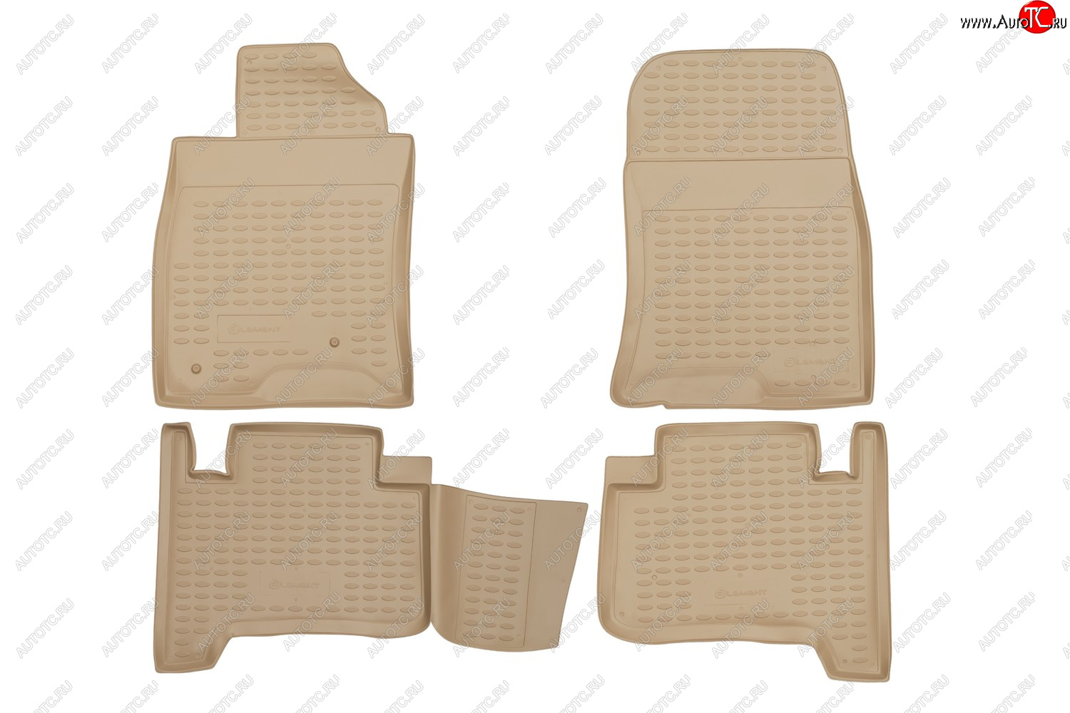 6 899 р. Коврики в салон Element (полиуретан)  Toyota Land Cruiser Prado  J120 (2002-2009) (Бежевые)  с доставкой в г. Воронеж