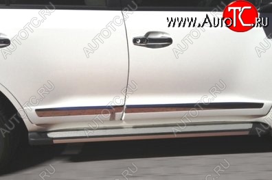 18 399 р. Накладки на стойки дверей СТ Toyota Land Cruiser 200 1-ый рестайлинг (2012-2015) (Неокрашенные)  с доставкой в г. Воронеж