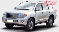 7 334 р. Декоративная вставка воздухозаборника в бампер Souz-96  Toyota Land Cruiser  200 (2012-2015) 1-ый рестайлинг  с доставкой в г. Воронеж. Увеличить фотографию 1