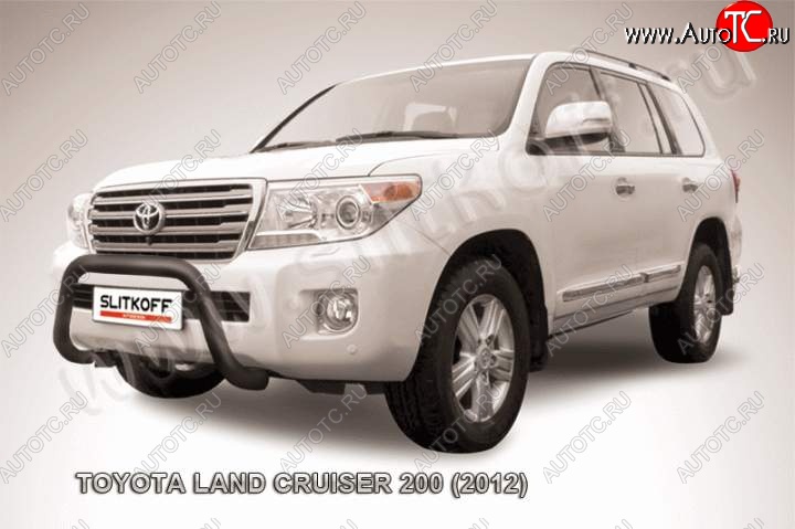 20 599 р. Кенгурятник d76 низкий мини  Toyota Land Cruiser  200 (2012-2015) 1-ый рестайлинг (Цвет: серебристый)  с доставкой в г. Воронеж