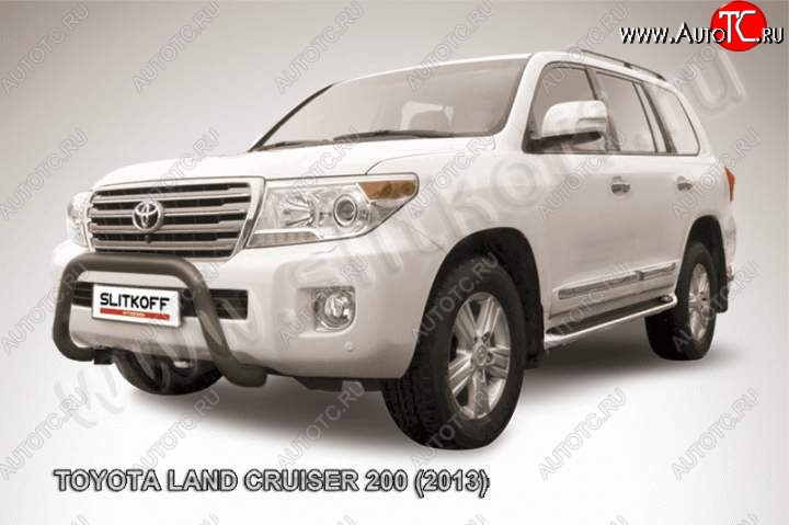 20 599 р. Кенгурятник d76 низкий мини  Toyota Land Cruiser  200 (2012-2015) 1-ый рестайлинг (Цвет: серебристый)  с доставкой в г. Воронеж