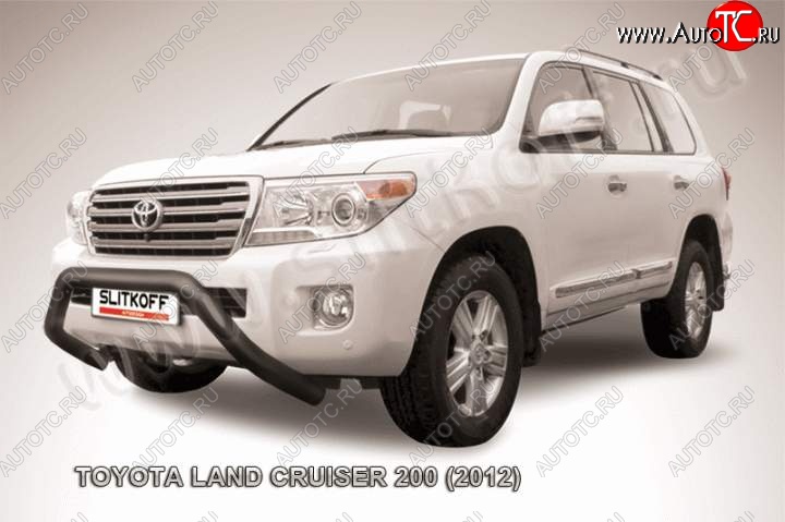 20 599 р. Кенгурятник d76 низкий широкий мини  Toyota Land Cruiser  200 (2012-2015) 1-ый рестайлинг (Цвет: серебристый)  с доставкой в г. Воронеж