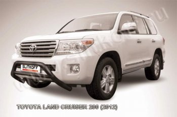 Кенгурятник d76 низкий широкий с перемычкой Toyota Land Cruiser  200 (2012-2015) 1-ый рестайлинг
