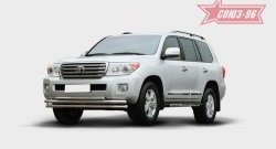 Защита переднего бампера тройная Souz-96 (d60/60/42). Toyota Land Cruiser 200 1-ый рестайлинг (2012-2015)