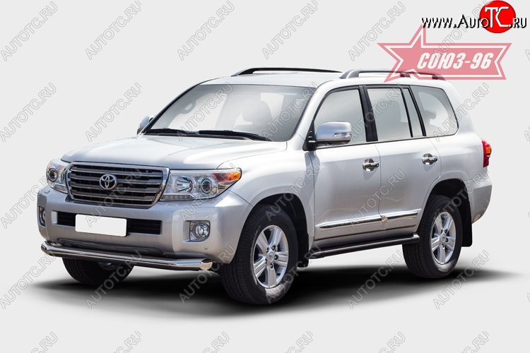 1 169 р. Защита переднего бампера одинарная Souz-96 (d89). Toyota Land Cruiser 200 1-ый рестайлинг (2012-2015)  с доставкой в г. Воронеж