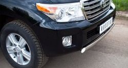 13 999 р. Защита переднего бампера (Ø75х42 мм, нержавейка) Russtal Toyota Land Cruiser 200 1-ый рестайлинг (2012-2015)  с доставкой в г. Воронеж. Увеличить фотографию 2