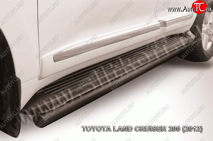 11 999 р. Защита штатного порога d57  Toyota Land Cruiser  200 (2012-2015) 1-ый рестайлинг (Цвет: серебристый)  с доставкой в г. Воронеж