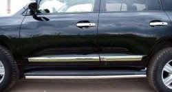 14 899 р. Защита порогов из круглой трубы диаметром 42 мм SLITKOFF  Toyota Land Cruiser  200 (2012-2015) 1-ый рестайлинг  с доставкой в г. Воронеж. Увеличить фотографию 4