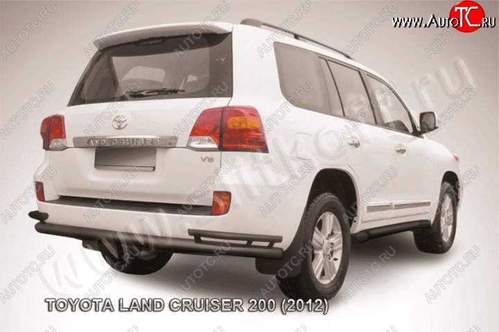 8 349 р. Уголки d76+d42 двойные  Toyota Land Cruiser  200 (2012-2015) 1-ый рестайлинг (Цвет: серебристый)  с доставкой в г. Воронеж
