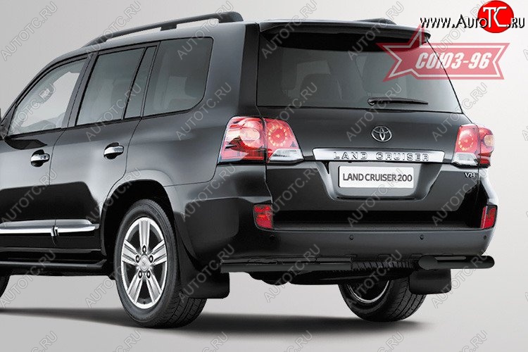 1 169 р. Защита заднего бампера из боковых уголков Souz-96 (d76) Toyota Land Cruiser 200 1-ый рестайлинг (2012-2015)  с доставкой в г. Воронеж