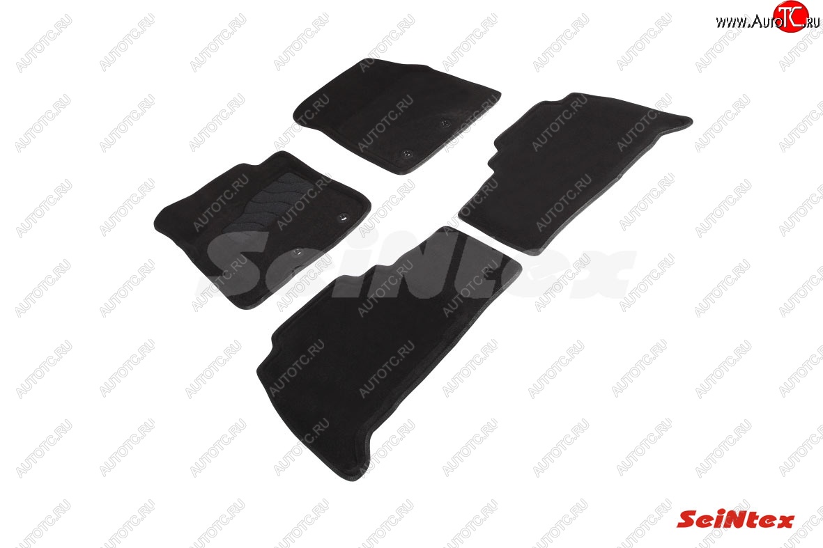 6 199 р. Комплект 3D ковриков в салон (ворсовые / чёрные) Seintex  Toyota Land Cruiser  200 (2012-2021) 1-ый рестайлинг, 2-ой рестайлинг  с доставкой в г. Воронеж