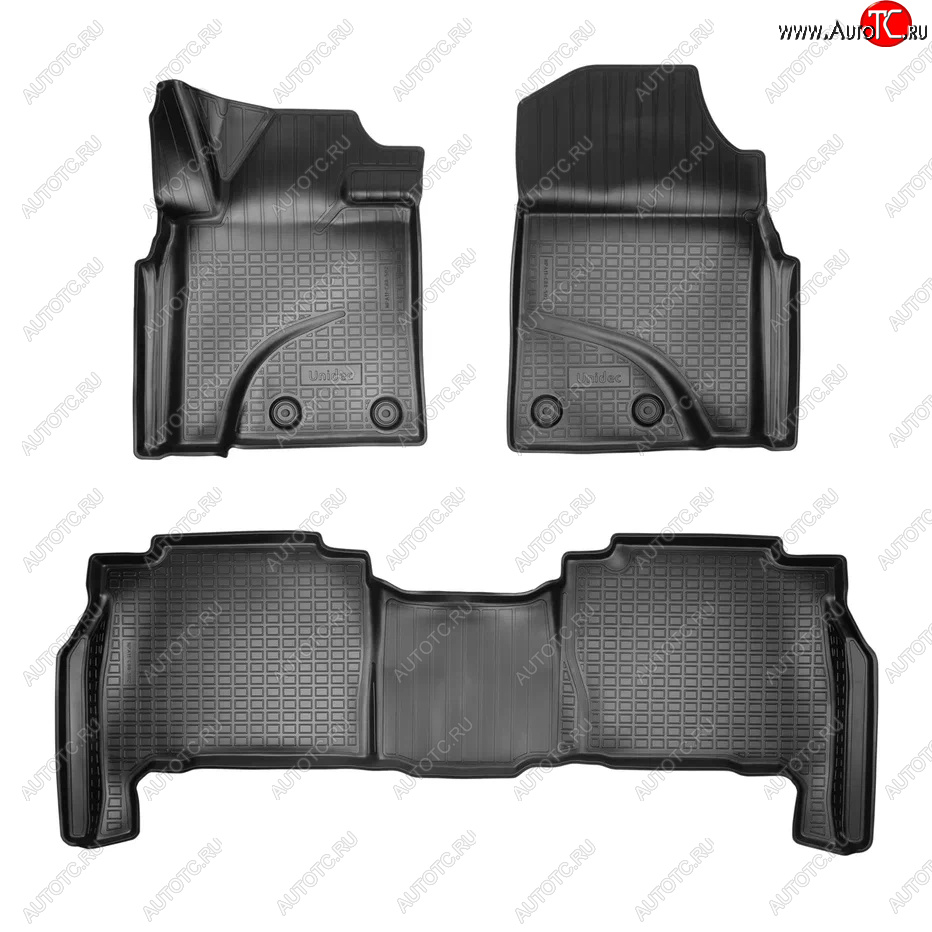 3 299 р. Коврики салона Norplast Unidec  Toyota Land Cruiser  200 (2012-2021) 1-ый рестайлинг, 2-ой рестайлинг (Черный)  с доставкой в г. Воронеж