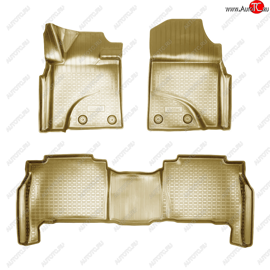 3 799 р. Коврики салона Norplast Unidec  Toyota Land Cruiser  200 (2012-2021) 1-ый рестайлинг, 2-ой рестайлинг (Бежевый)  с доставкой в г. Воронеж