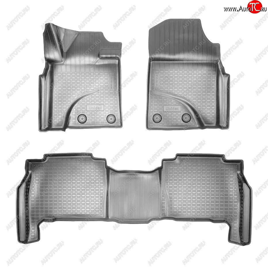 3 799 р. Коврики салона Norplast Unidec  Toyota Land Cruiser  200 (2012-2021) 1-ый рестайлинг, 2-ой рестайлинг (Серый)  с доставкой в г. Воронеж