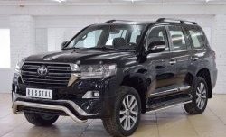 19 449 р. Защита переднего бампера (Ø63 мм волна, нержавейка) SLITKOFF  Toyota Land Cruiser  200 (2015-2021) 2-ой рестайлинг  с доставкой в г. Воронеж. Увеличить фотографию 2