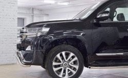 19 449 р. Защита переднего бампера (Ø63 мм волна, нержавейка) SLITKOFF  Toyota Land Cruiser  200 (2015-2021) 2-ой рестайлинг  с доставкой в г. Воронеж. Увеличить фотографию 4
