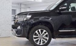 17 899 р. Защита переднего бампера (Ø76 мм короткая, нержавейка) SLITKOFF  Toyota Land Cruiser  200 (2015-2021) 2-ой рестайлинг  с доставкой в г. Воронеж. Увеличить фотографию 4