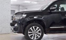 24 849 р. Защита переднего бампера (2 трубыØ76 и 63 мм, нержавейка) SLITKOFF  Toyota Land Cruiser  200 (2015-2021) 2-ой рестайлинг  с доставкой в г. Воронеж. Увеличить фотографию 4