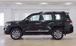 14 899 р. Защита порогов из круглой трубы диаметром 42 мм SLITKOFF Toyota Land Cruiser 200 2-ой рестайлинг (2015-2021)  с доставкой в г. Воронеж. Увеличить фотографию 2