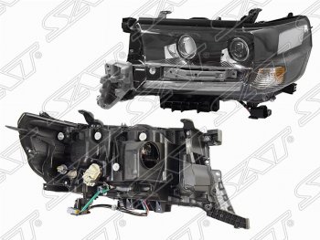 24 499 р. Левая фара передняя SAT LED EXECUTIVE BLACK/WHITE  Toyota Land Cruiser  200 (2015-2021) 2-ой рестайлинг  с доставкой в г. Воронеж. Увеличить фотографию 1