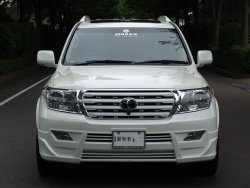 11 949 р. Накладка на передний бампер BRANEW Toyota Land Cruiser 200 дорестайлинг (2007-2012) (Неокрашенная)  с доставкой в г. Воронеж. Увеличить фотографию 3