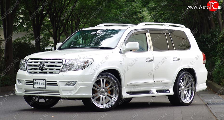 11 949 р. Накладка на передний бампер BRANEW Toyota Land Cruiser 200 дорестайлинг (2007-2012) (Неокрашенная)  с доставкой в г. Воронеж