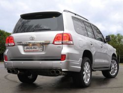 14 099 р. Накладка на задний бампер Jaos Toyota Land Cruiser 200 дорестайлинг (2007-2012) (Неокрашенная)  с доставкой в г. Воронеж. Увеличить фотографию 2