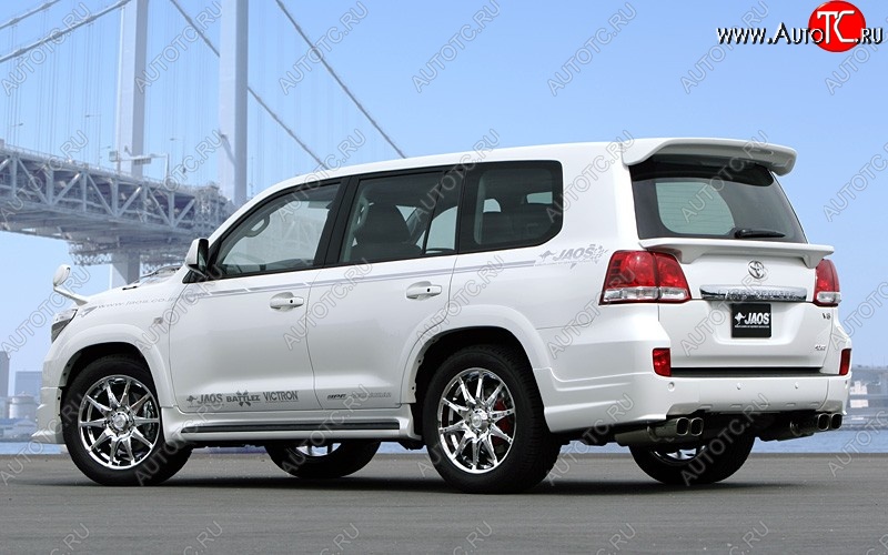 14 099 р. Накладка на задний бампер Jaos Toyota Land Cruiser 200 дорестайлинг (2007-2012) (Неокрашенная)  с доставкой в г. Воронеж