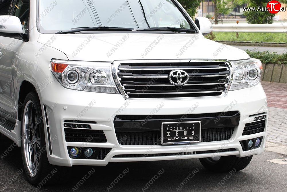 26 249 р. Передний бампер ZEUS LUV LINE Toyota Land Cruiser 200 дорестайлинг (2007-2012) (Неокрашенный)  с доставкой в г. Воронеж