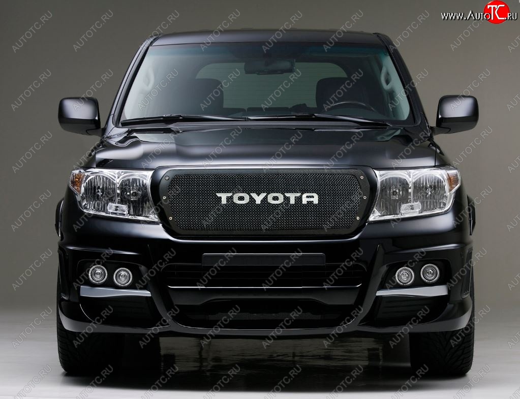 17 699 р. Решетка радиатора CrTuning Toyota Land Cruiser 200 дорестайлинг (2007-2012) (С надписью TOYOTA)  с доставкой в г. Воронеж