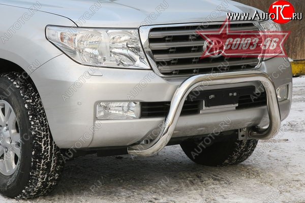28 979 р. Защита переднего бампера Souz-96 (d76)  Toyota Land Cruiser  200 (2007-2012) дорестайлинг  с доставкой в г. Воронеж