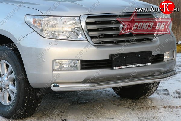 19 439 р. Защита переднего бампера одинарная Souz-96 (d76) Toyota Land Cruiser 200 дорестайлинг (2007-2012)  с доставкой в г. Воронеж