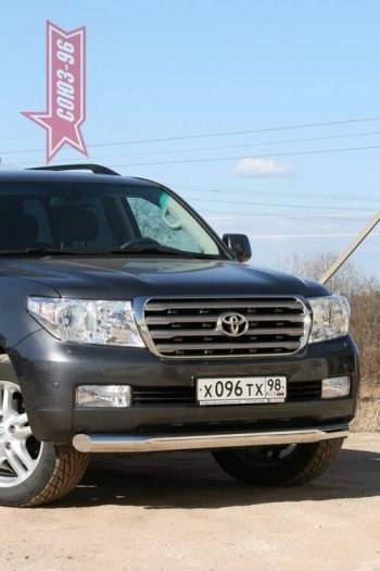 45 449 р. Защита переднего бампера Souz-96 (d89)  Toyota Land Cruiser  200 (2007-2012) дорестайлинг  с доставкой в г. Воронеж. Увеличить фотографию 2