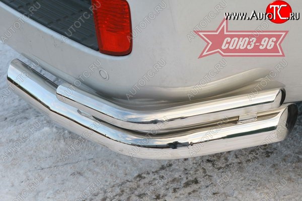 22 769 р. Защита заднего бампера Souz-96 (d76/42)  Toyota Land Cruiser  200 (2007-2012) дорестайлинг  с доставкой в г. Воронеж