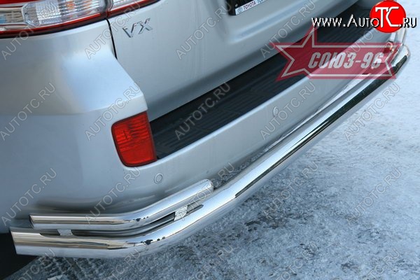 25 667 р. Защита заднего бампера Souz-96 (d76/42)  Toyota Land Cruiser  200 (2007-2012) дорестайлинг  с доставкой в г. Воронеж