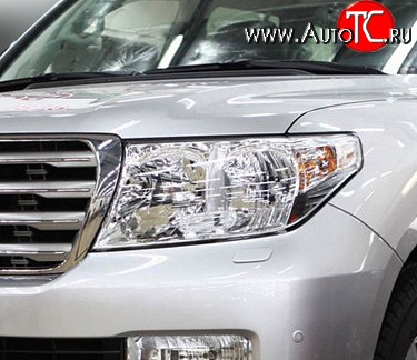 1 268 р. Прозрачная защита передних фар Novline Toyota Land Cruiser 200 дорестайлинг (2007-2012)  с доставкой в г. Воронеж