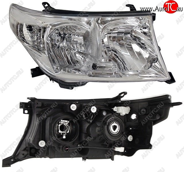 8 449 р. Правая фара SAT (под ксенон) Toyota Land Cruiser 200 дорестайлинг (2007-2012)  с доставкой в г. Воронеж