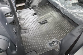 1 239 р. Комплект 3D ковриков салона Element (полиуретан) Toyota Land Cruiser 200 дорестайлинг (2007-2012) (Серые)  с доставкой в г. Воронеж. Увеличить фотографию 3