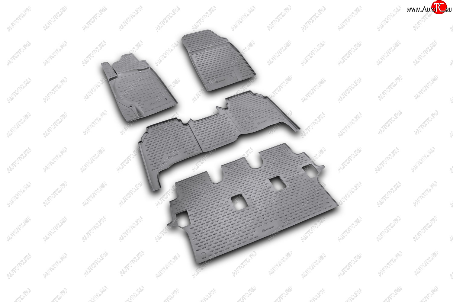 4 849 р. Комплект ковриков салона Element (полиуретан) Toyota Land Cruiser 200 дорестайлинг (2007-2012) (черные)  с доставкой в г. Воронеж