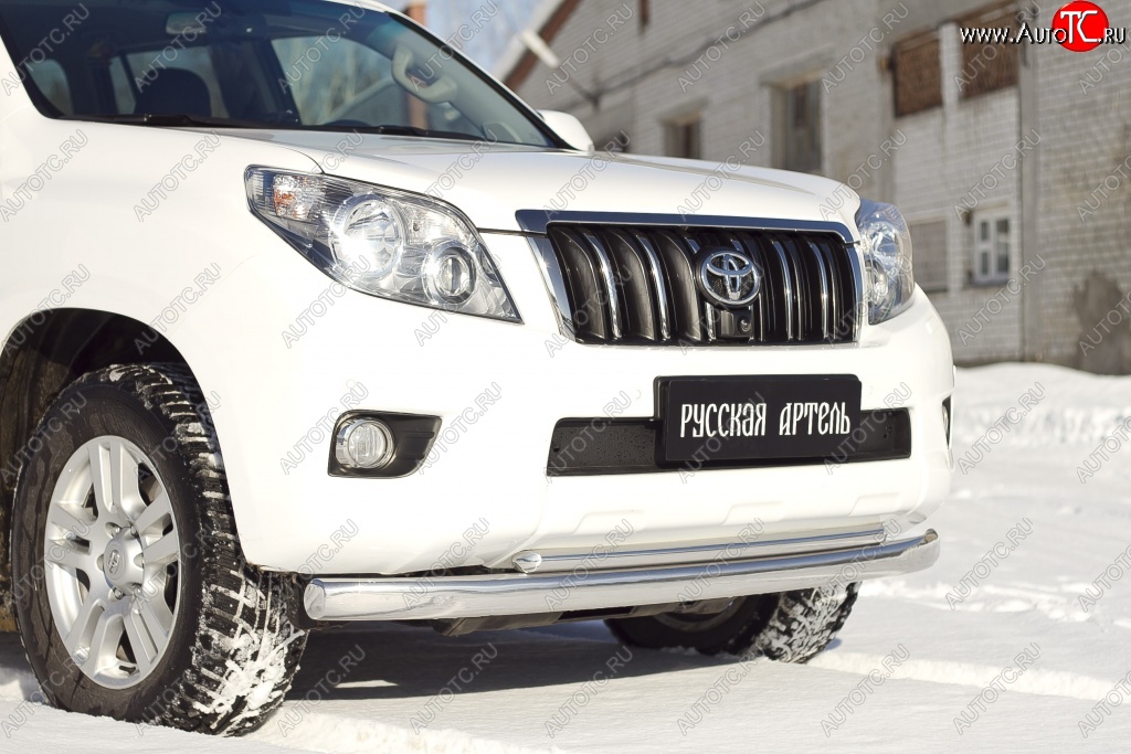 979 р. Зимняя заглушка решетки переднего бампера РА  Toyota Land Cruiser Prado  J150 (2009-2013) дорестайлинг  с доставкой в г. Воронеж