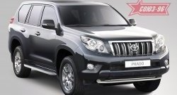Защита переднего бампера одинарная Souz-96 (d76) Toyota Land Cruiser Prado J150 дорестайлинг (2009-2013)