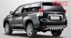 Защита заднего бампера Souz-96 (d60 с профилем) Toyota Land Cruiser Prado  J150 (2009-2013) дорестайлинг